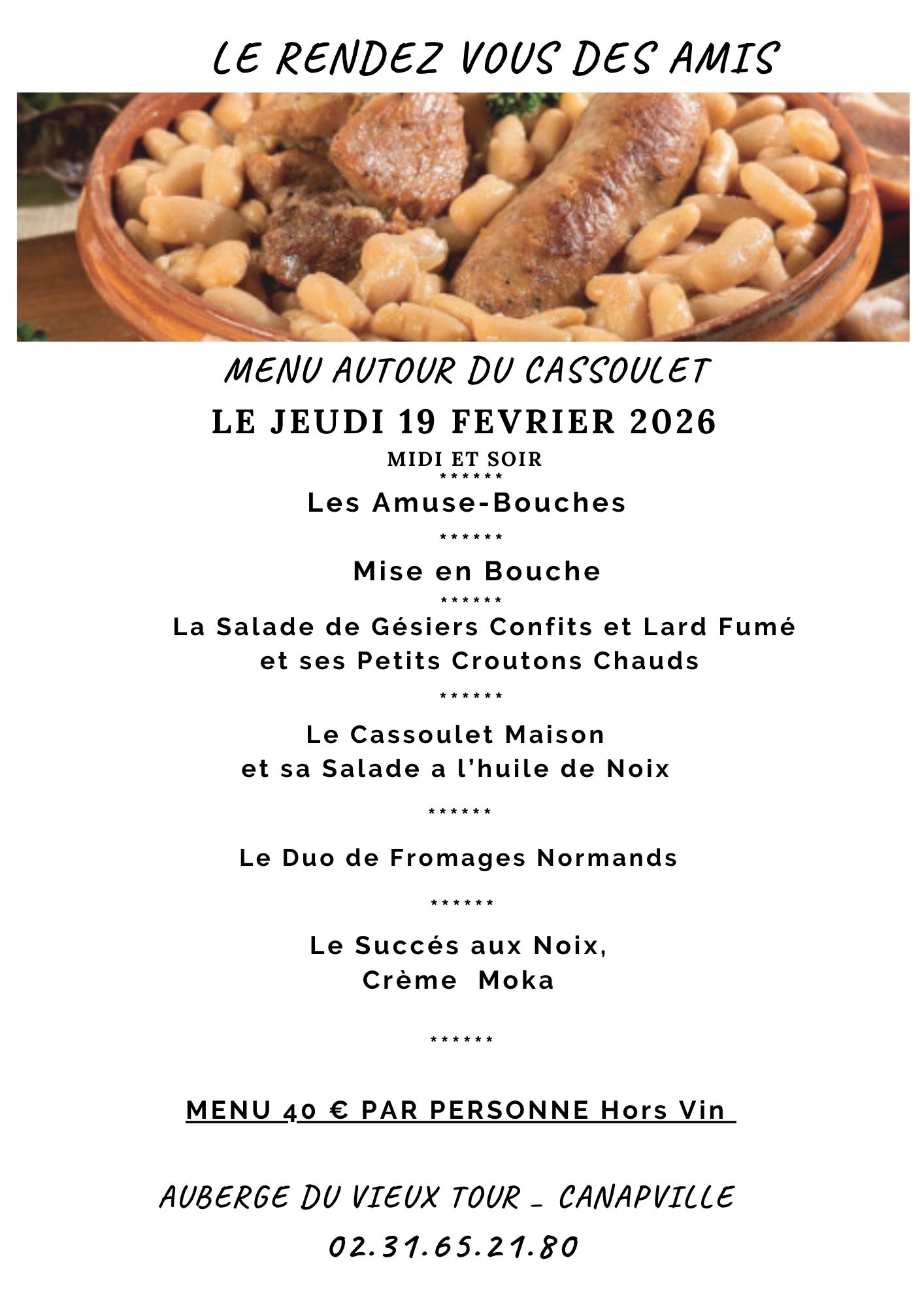 cassoulet Vendredi gourmet choucroute de la mer