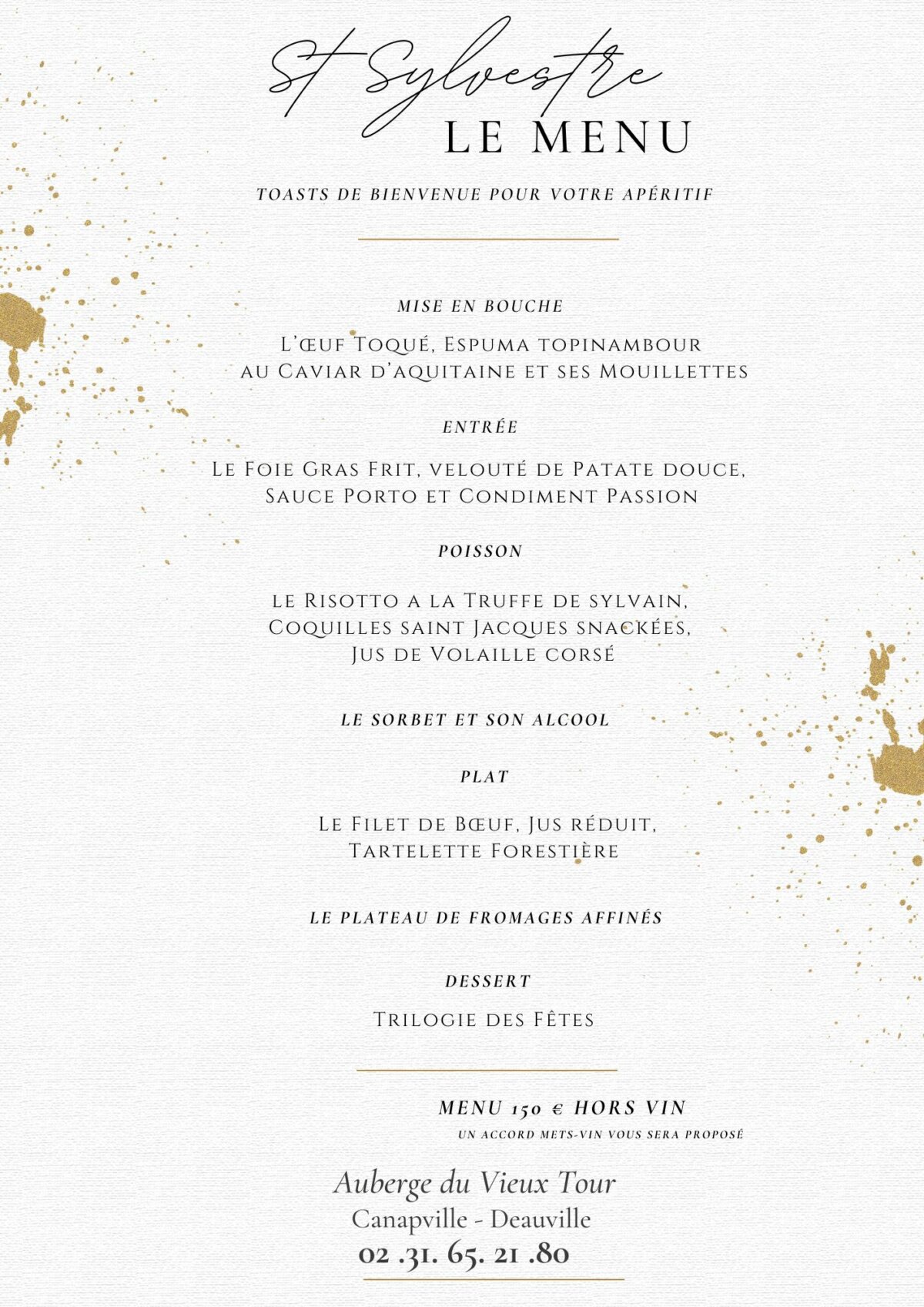 Menu Saint Sylvestre