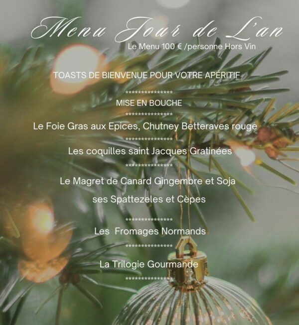 Repas du jour de l'an le Vieux Tour
