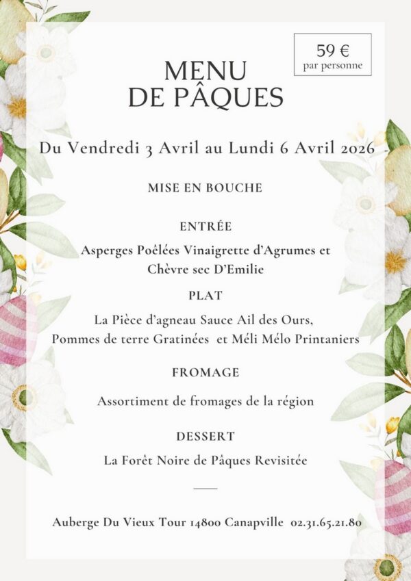 Menu Pâques Floral Elégant (1)