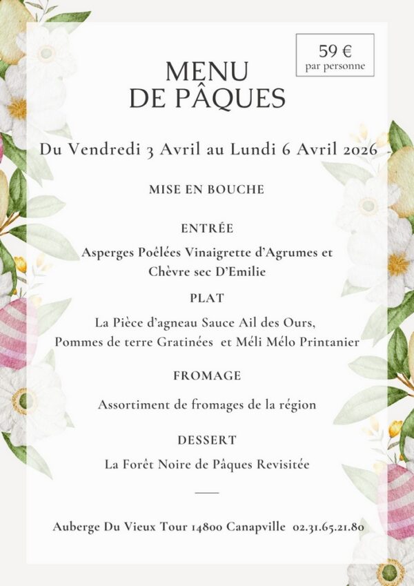 Menu Pâques Floral Elégant (1)